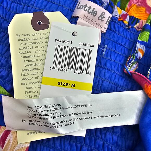 Lottie & Holly Womans size M 2 Piece Outfit Floral Crop Tank Top & Skort Set NEW - Picture 7 of 8